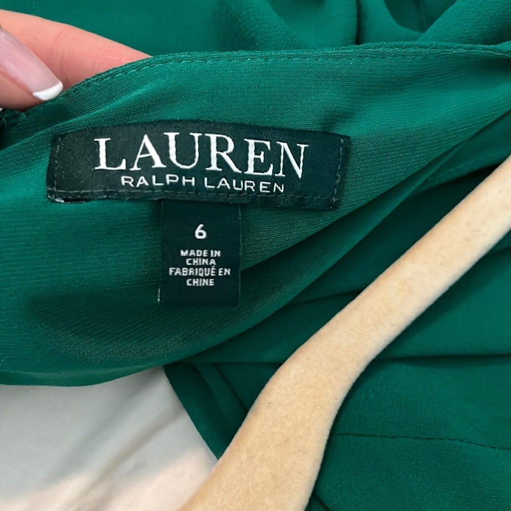 Lauren Ralph Lauren Chiffon Dress Belted .
